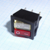 IRS-2101-1A3-W+R/B Переключатель 2х-клавишный с подсветкой 15A 250VAC плоская кнопка белая + красная Jietong pe154135 фото