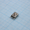DS1104-03-BN0ST Разъем Mini USB B розетка 5 контактов, вертикальная на плату (с прямыми фиксат. в отверст. платы/ тип 
