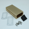 ALUG702GD120-C Алюминиевый золотой корпус с прозрачными пластиковыми торцевыми панелями GAINTA pe409628 фото