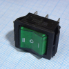 IRS-203-1B6-G/B Переключатель ON-OFF-ON с подсветкой 15A 250VAC прямоугольная кнопка зелёная Jietong pe124961 фото