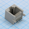 DS1134-S80APX Розетка 8P8C (RJ45) на плату угловая, с ушами, цвет серый CONNFLY pe523299 фото