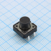 L-KLS7-TS1202-9.0-180 Кнопка тактильная 12х12х9мм усилие нажатия 160гр 0.05А 12В 100000 циклов монтаж в отверстие KLS pe519204 фото