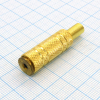TRS 2.5 (micro jack) гнездо каб мет Gold . pe386855 фото