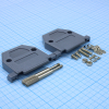 DS1045-25AP1L1-B Кожух для D-SUB разьема 25 контактов с удлиненными винтами, пластик, серый CONNFLY pe523049 фото