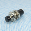 PB-05-7B1-G Кнопка без фиксации на замыкание 0.5А 250В круглая М7 -черный- Switronic pe406832 фото