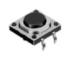 SKQEADA010 Кнопка тактильная 12х12мм h=4.3mm 2.55N 0.05А 12В 10000000циклов монтаж в отверстие ALPS pe328242 фото
