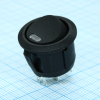 R13-112LBBOTR3-G Переключатель ON-OFF с подсветкой 6A 250VAC 10000 циклов круглая кнопка черная с красным индикатором Switronic pe406842 фото