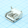 DS1095-WNR0 Разъем USB A розетка угловая на плату, белый изолятор, монтаж в отверстия CONNFLY pe362812 фото