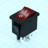 R19-20IBRBT2-G Выключатель клавишный с подсветкой 6А 250В ON-OFF 4 Pin -красный- Switronic pe406845 фото