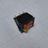 IRS-2101-1C3-Y+R/B Переключатель 2х-клавишный с подсветкой 15A 250VAC вогнутая кнопка желтая + красная Jietong pe154175 фото