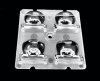 ALST50D4LED5050T8060G Групповая квадратная линза 2x2 на 4 светодиода 5050/3535 эфф=90%, T4 80°x60°, 50x50мм H:8.62мм ASAHI OPTICS pe522308 фото