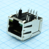 J0026D21BNL Разъем модульный RJ-45 розеика 8 контактов шаг 2.54мм угловой монтаж в отверстие 12 терминалов 1 порт PULSE pe507470 фото
