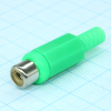 RP-406-GN-EN RCA гнездо кабельное, разъем типа 