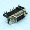 DS1037-09FNAKT74-0CC Разъем D-Sub, розетка 9 контактов угловая на плату 7,2мм, черный изолятор CONNFLY pe24144 фото