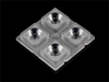 AJHB50D4LED5050T15G Групповая квадратная линза 2x2 на 4 светодиода 5050/3535/3030 , ~15°, 50x50мм H:7.5мм ASAHI OPTICS pe778579 фото