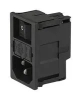 KM00.1105.11 Разъем питания KM C14 (E),2 предохранителя,с выключателем Schurter pe1046100 фото