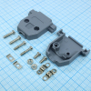 DS1045-15AP1S1-B Кожух для D-SUB разьема 15 контактов с короткими винтами, пластик, серый CONNFLY pe477786 фото