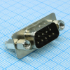 DS1034-09MBNSI44 Разъем D-Sub, вилка 9 контактов прямая на плату, черный изолятор, BRJ Type 4.8мм CONNFLY pe523099 фото