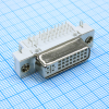 DS1091-VN0X Разъем DVI, розетка 24+5 контактов угловая на плату, бежевый изолятор CONNFLY pe569950 фото