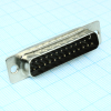 DS1033-25MBNSISS Разъем D-Sub, вилка 25 контактов под пайку, черный изолятор CONNFLY pe317791 фото