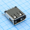 DS1095-10-BNB0 Разъем USB A розетка прямая на плату, черный изолятор, монтаж в отверстия CONNFLY pe569954 фото