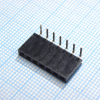 DS1024-1X7R2 Разъем штыревой однорядный, розетка угловая на плату 7 контактов, шаг 2.54мм, длина 8.5мм CONNFLY pe339302 фото