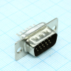 DS1035-15MBNSISS Разъем D-Sub высокой плотности, вилка 15 контактов под пайку на кабель, черный изолятор CONNFLY pe317802 фото