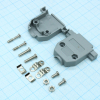 KLS1-DB-15P-S-G Кожух для разъема D-Sub 15pin, пластик, серый. Предназначен для защиты от повреждений разъема KLS pe301422 фото