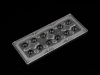 ALHB173D12LED60GR Групповая прямоугольная линза 2x6 на 12 светодиодов 3030/3535/5050, эфф=93%, 60°(круг), 173x71.4мм H:7,95мм, PMMA ASAHI OPTICS pe528241 фото