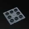 AJHB50D8LED90G Групповая квадратная линза на 8 светодиодов 5050/3535/3030 , эфф=89%, ~90°, 50x50мм H:6.2мм, PC ASAHI OPTICS pe800890 фото