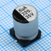 TS13CA1V221MJT000R SMD Конденсатор алюминиевый электролитический 35В, 220мкФ ±20%, размер 8 X 10.5мм, 0.17 Ом, 450мА, 5000ч, 105С SUNTAN pe684926 фото