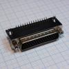 DS1038-44MBNSIA74-0CC Разъем D-Sub высокой плотности, вилка 44 контакта угловая на плату, черный изолятор CONNFLY pe358018 фото