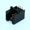 KLS12-136-6P6C-1-01 PCB Modular Jack 53 Series,6P6C,Black,Fu