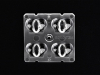 ALST50D4LED5050T2M Групповая квадратная линза 2x2 на 4 светодиода 5050/3535 эфф=93% диаграмма T2,50x50мм ASAHI OPTICS pe521618 фото