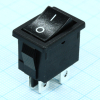 R19-20BBBT-G Выключатель клавишный 6А 250В ON-OFF 4 Pin -черный- Switronic pe428947 фото