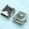 1734035-1 Разъем Mini USB тип B, USB 2.0, розетка, 5 вывод(-ов), Поверхностный Монтаж (SMD), Прямой Угол TE Connectivity pe320671 фото