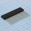 DS1023-1X15S21-N-009 Разъем штыревой однорядный, розетка прямая на плату 15 контактов, шаг 2.54мм CONNFLY pe391331 фото