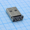 DS1098-BN0 Разъем USB A вилка угловая на плату, черный изолятор, монтаж SMT CONNFLY pe523171 фото