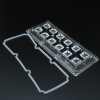 ALHB173D12LED60G-NEW Групповая прямоугольная линза 2x6 на 12 светодиодов 3030/3535/5050, эфф=93%, 60°(квадрат), 173x71.4мм H:7,95мм, PMMA, обновленная версия. ASAHI OPTICS pe593335 фото