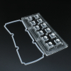 ALHB173D12LED90G-NEW Групповая прямоугольная линза 2x6 на 12 светодиодов 3030/3535/5050, эфф=93%, 90°(квадрат), 173x71.4мм H:11,4мм, PC, обновленная версия. ASAHI OPTICS pe593337 фото