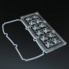 ALST173D12LED5050T2M-NEW Групповая прямоугольная линза 2x6 на 12 светодиодов 3030/3535/5050, эфф=93%, диаграмма T2 , 173x71.4мм, PMMA, обновленная версия. ASAHI OPTICS pe593341 фото