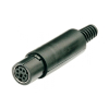 KLS1-294F-6B Гнездо mini DIN 6 контактов на кабель KLS pe408510 фото