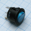 MIRS-101-9C3-BL/B Переключатель ON-OFF с подсветкой 6A 250VAC 10000 циклов круглая кнопка синяя Jietong pe84417 фото