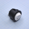 MRS-101-9-W/B Переключатель ON-OFF без подсветки 6A 250VAC 10000 циклов круглая кнопка белая Jietong pe84419 фото