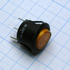 MIRS-101-9-Y/B Переключатель ON-OFF с подсветкой 6A 250VAC 10000 циклов круглая кнопка желтая Jietong pe84420 фото