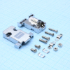 DS1046-09C1S1 Кожух для D-SUB разьема 9 контактов с короткими винтами, пластик, хромированный CONNFLY pe420552 фото