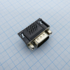 DS1038-15MBNSIA74-0CC Разъем D-Sub высокой плотности, вилка 15 контактов угловая на плату, черный изолятор CONNFLY pe352979 фото