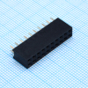 DS1023-2X10S21 Разъем штыревой двухрядный, розетка прямая на плату 20 контактов 2х10, шаг 2.54мм CONNFLY pe317908 фото