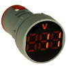DMS-105 Цифровой LED вольтметр AC 20-500В, красный, установка на панель в отв d=22мм RUICHI pe438487 фото