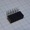 DS1024-2X7R2 Разъем штыревой двухрядный, розетка угловая на плату 14 контактов 2х7, шаг 2.54мм, длина 8.5мм CONNFLY pe355803 фото